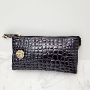 2/$20 Brand New 90s Dark Purple 2 in 1 Clutch, Crossbody Bag